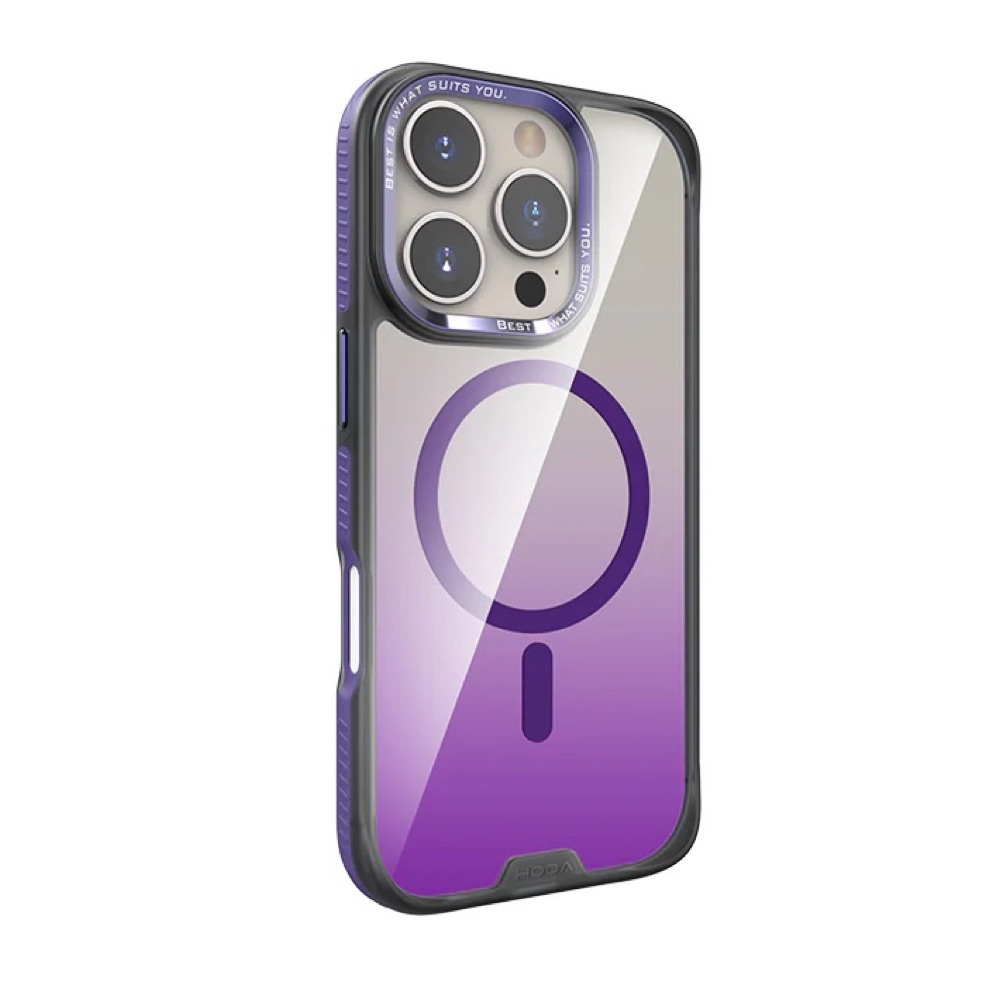 hoda殼_彩石軍規MagSafe_iPhone16ProMax漸變紫(843)