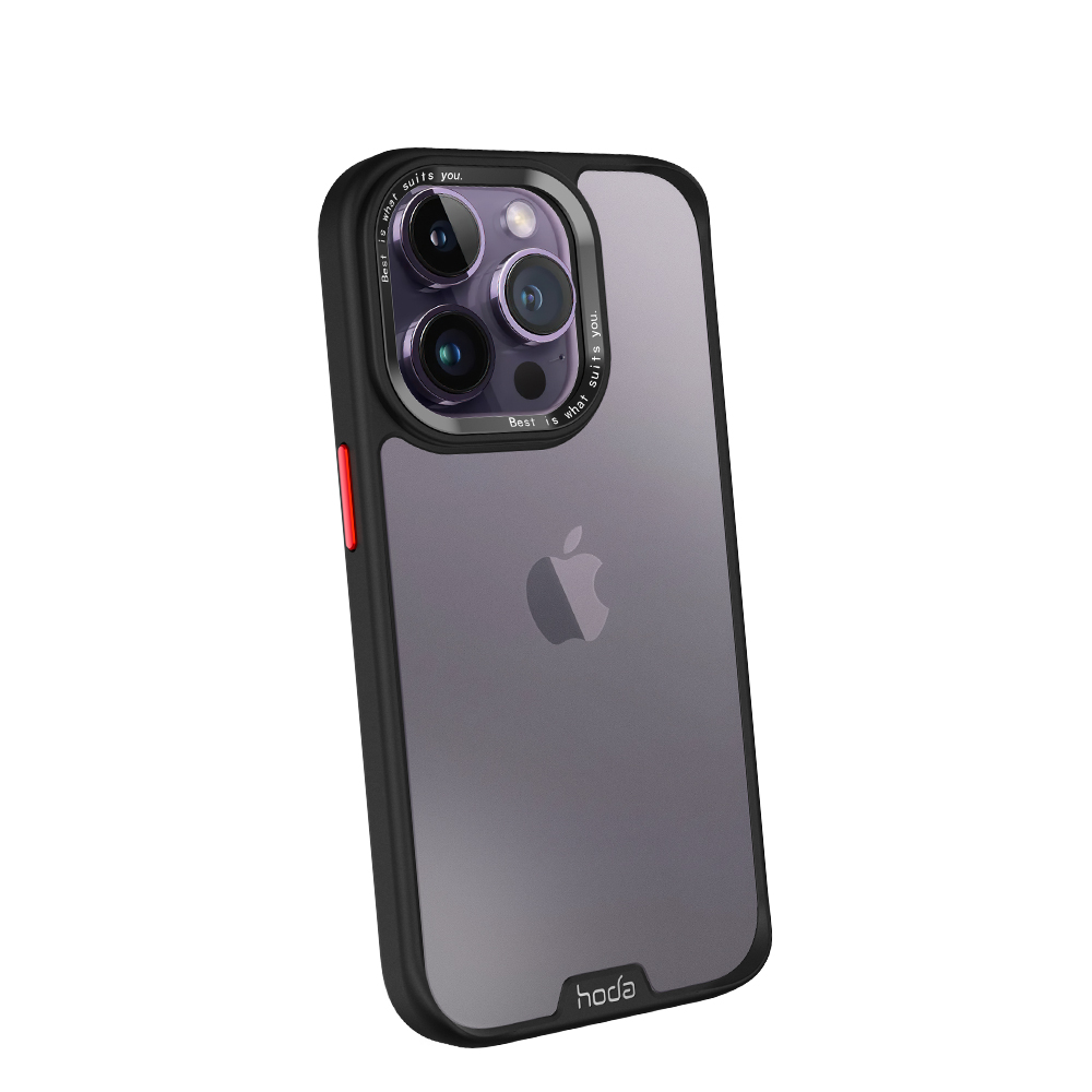 hoda殼_柔石軍規_iPhone14Pro重裝黑(157)