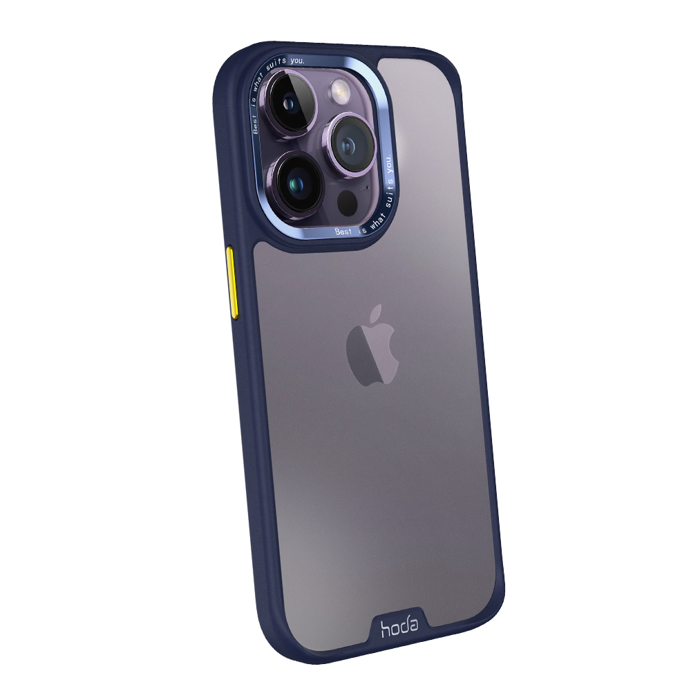 hoda殼_柔石軍規_iPhone14ProMax寶石藍(218)