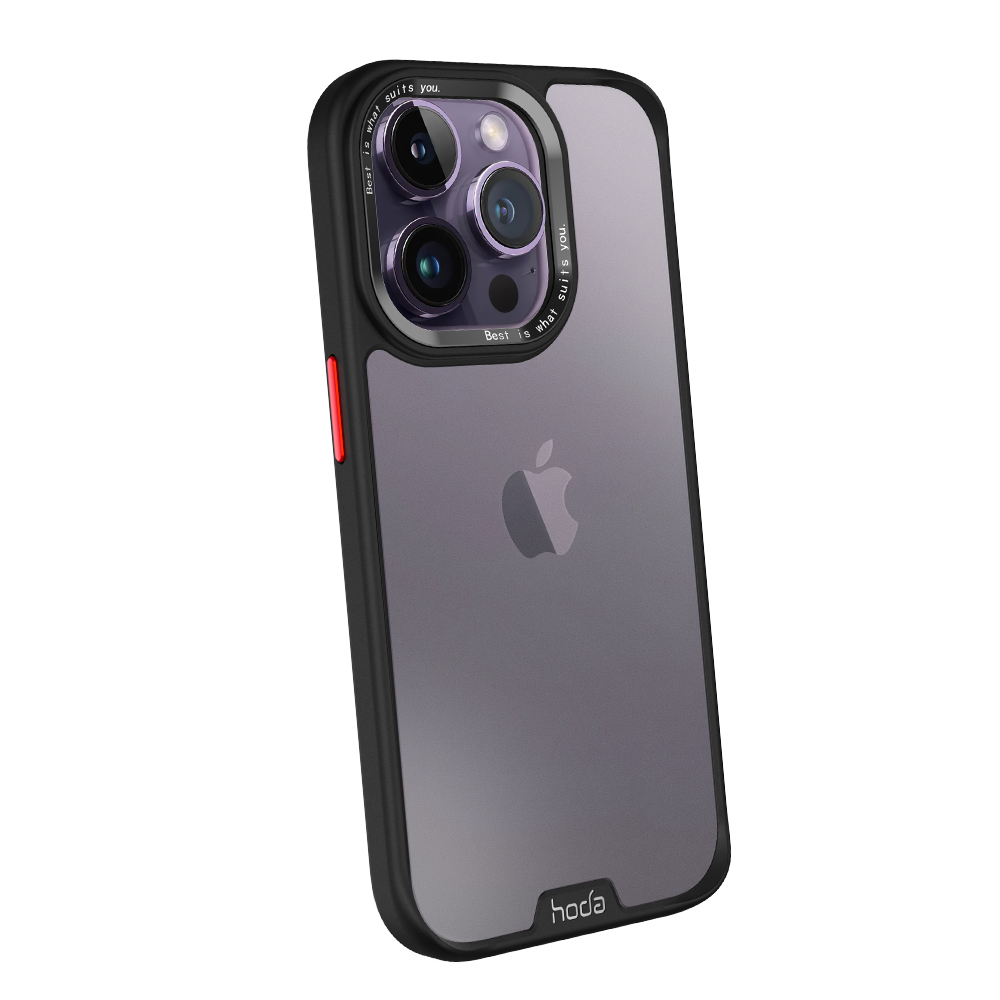 hoda殼_柔石軍規_iPhone14ProMax重裝黑(171)