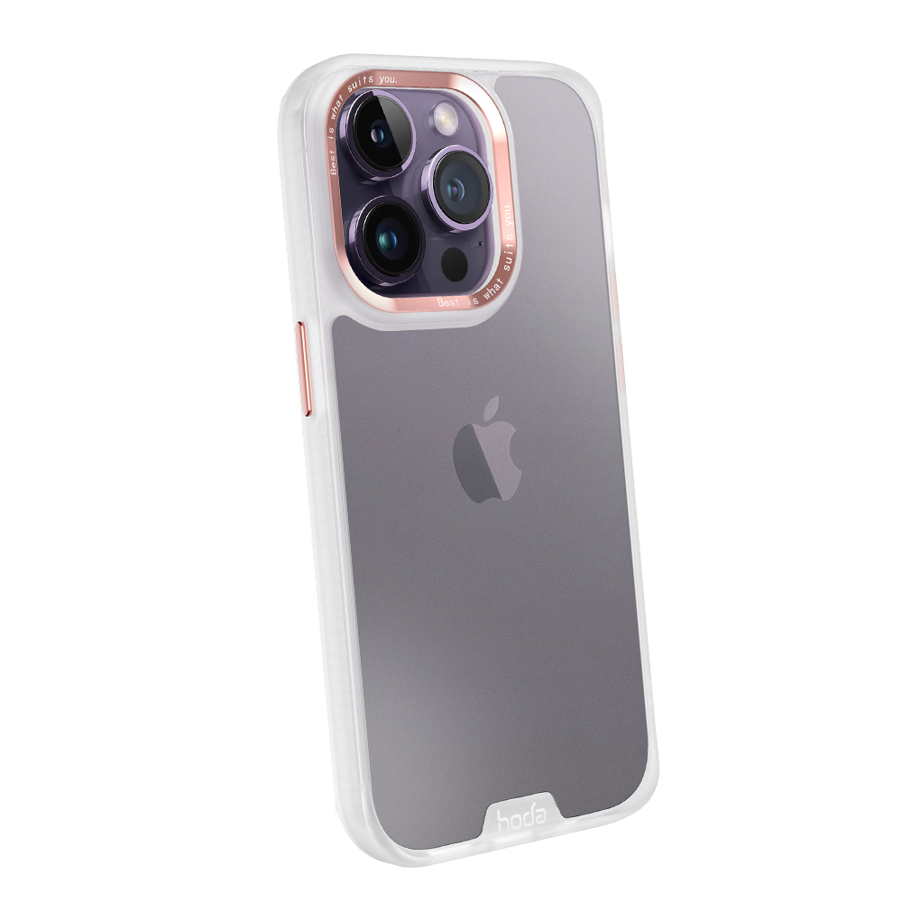 hoda殼_柔石軍規_iPhone14ProMax霧透白(133)