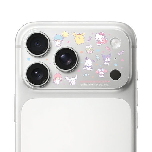 [047453717P01] HODA 滿版鏡頭底座霧面保護貼三麗鷗 iPhone17Pro 閃耀群星 (3863)