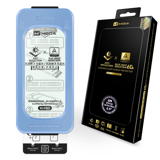 [0149418PM0L1] HODA膜_2.5D滿版黑 AR藍光BLR60無塵太空艙Lite iPhone18ProMAX (297)