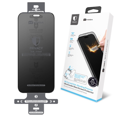 [0141G18PM001] HODA膜_3D超韌晶滿版黑 防窺 太空膜Pro iPhone18ProMAX (518)