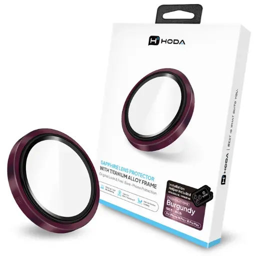 [01C570002801] HODA_藍寶石新結構鏡頭保護貼 iPhone 18 Pro/18 Pro MAX 紅色 (3入)(176)