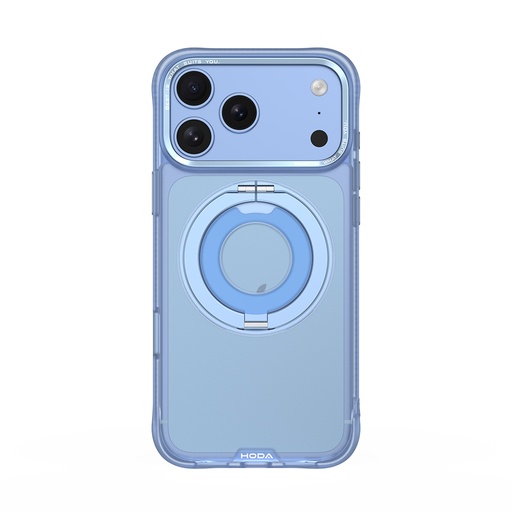 [02816218P001] HODA殼_柔石雙環支架磁吸防摔殼 iPhone18Pro/17Pro 淺藍色 (264)