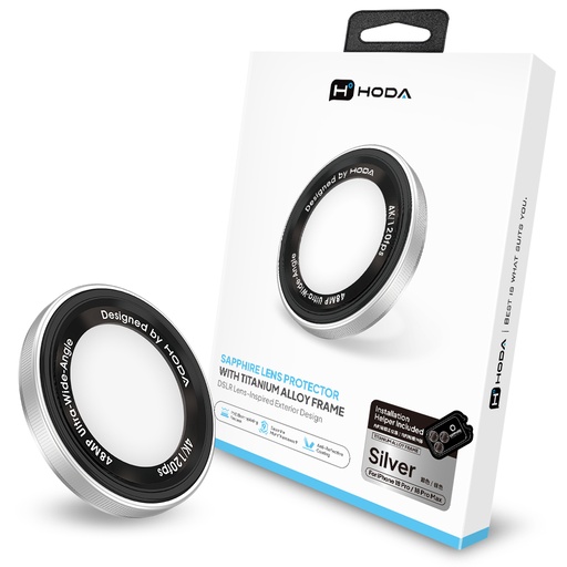 [01B570002101] HODA_藍寶石單眼視覺設計鏡頭保護貼 iPhone18Pro/18ProMAX 銀色 (251)