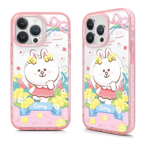 [ILR15P-67AR1] GARMMA殼_LINE(磁吸)-甜蜜午茶系列-兔兔iPhone15ProMax(662)