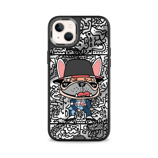 [135203015001] hoda殼_幻石米豆銀鏡 MagSafe_iPhone15 麥克鬥牛犬(665)