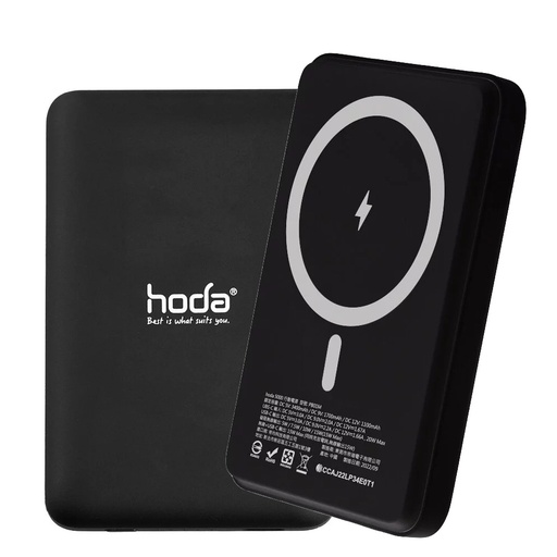 [021429001301] hoda充電_磁吸式行動電源5000mAh_黑色(648)