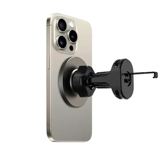 [021199001501] Hoda配件_鋁合金車用出風口手機架_磁吸_鈦金(498)