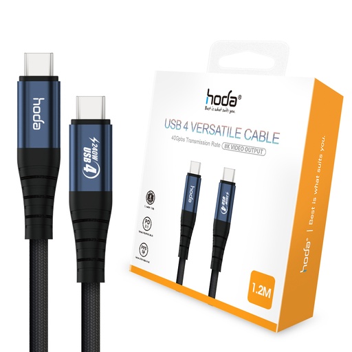 [021329008301] hoda充電_USB4 240W 高速傳輸線PD_USBC to C_1.2m黑色(149)
