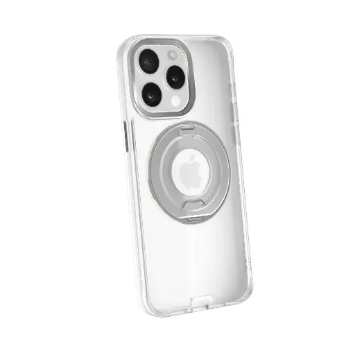 [02811215PM01] hoda殼_柔石360度磁吸支架指環iPhone15ProMax 星光白(102)