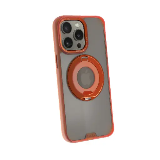 [02817215PM01] hoda殼_柔石360度磁吸支架指環iPhone15ProMax 奧倫橘(126)