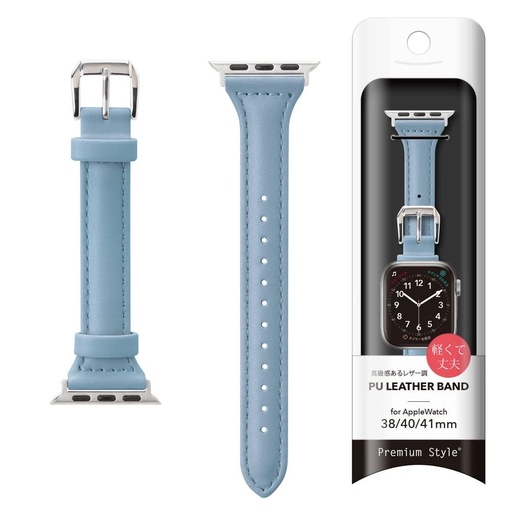 [PG-AW41PU04BL] PGA_錶帶PU皮革_Apple Watch 41/40/38mm 藍色(603)