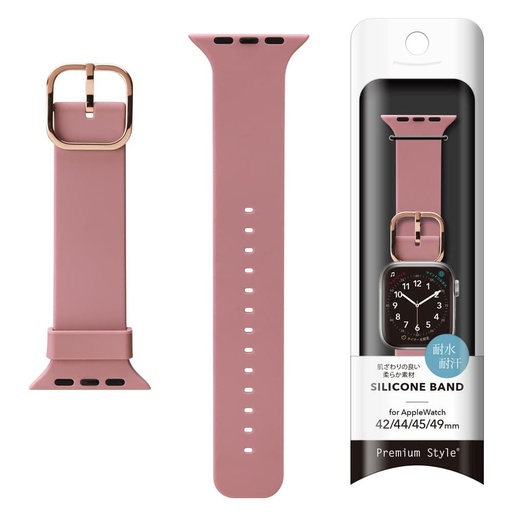 [PG-AW49SC05PK] PGA_硅膠錶帶_Apple Watch 49/45/44/42mm 粉色(863)