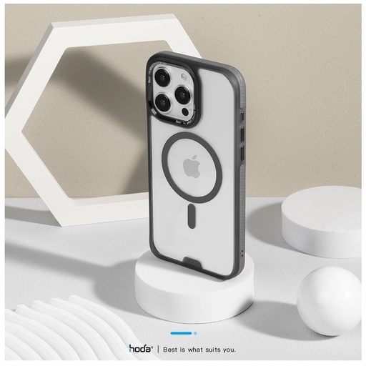 [02771D15P001] hoda殼_彩石軍規MagSafe_iPhone15Pro黑 (864)