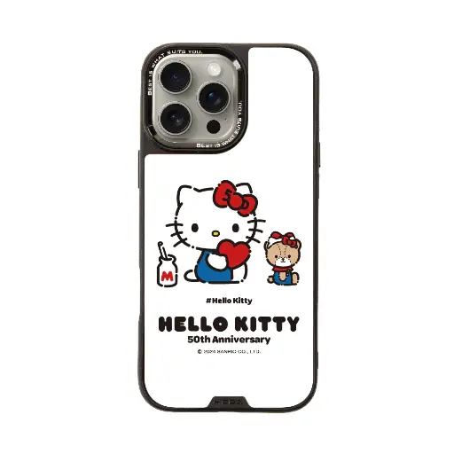 [133301016PM1] hoda殼_幻石三麗鷗玻璃系列 iPhone16ProMax KITTY與泰迪(6340)