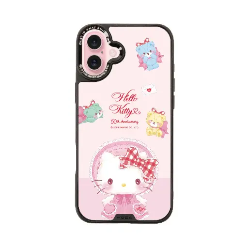 [133308016PL1] hoda殼_幻石三麗鷗玻璃系列 iPhone16Plus 粉紅KITTY(6562)