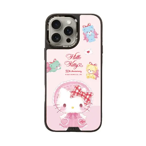 [133308016PM1] hoda殼_幻石三麗鷗玻璃系列 iPhone16ProMax 粉紅KITTY(6586)