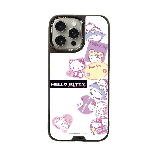 [133311016P01] hoda殼_幻石三麗鷗玻璃系列 iPhone16Pro 紫戀KITTY(6616)