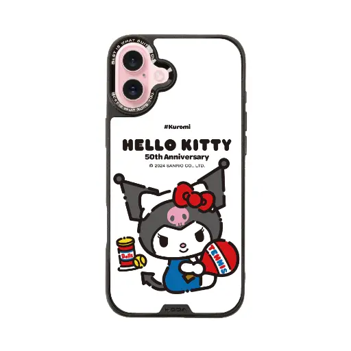 [133303016001] hoda殼_幻石三麗鷗玻璃系列 iPhone16 網球酷洛米(6678)