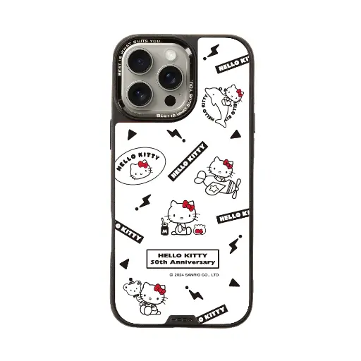 [133307016PM1] hoda殼_幻石三麗鷗玻璃系列 iPhone16ProMax 簡約KITTY(6746)