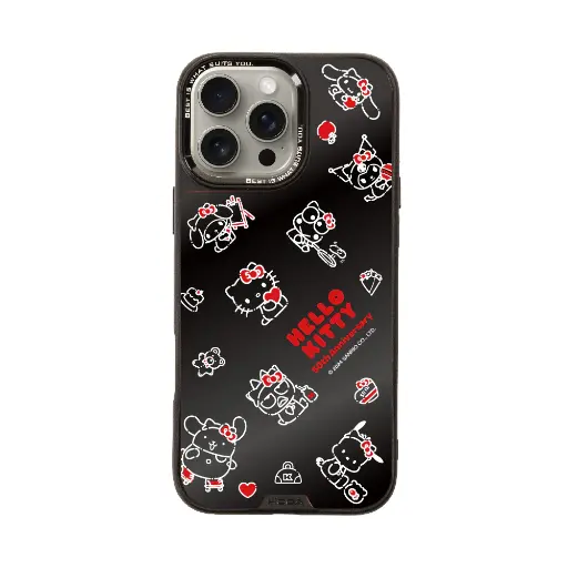 [134310016PM1] hoda殼_幻石三麗鷗黑鏡系列 iPhone16ProMax KITTY家族同樂會(6784)