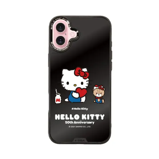 [134301016PL1] hoda殼_幻石三麗鷗黑鏡系列 iPhone16Plus KITTY與泰迪(6807)