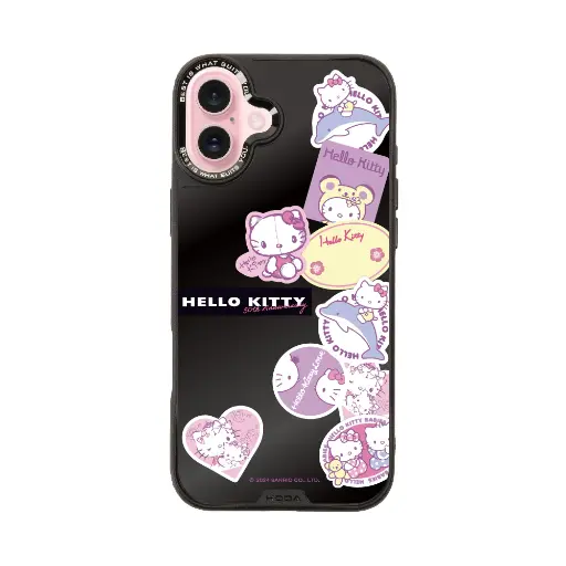 [134311016PL1] hoda殼_幻石三麗鷗黑鏡系列 iPhone16Plus 紫戀KITTY(7088)