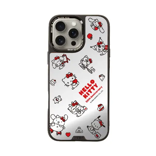 [135310016PM1] hoda殼_幻石三麗鷗銀鏡系列 iPhone16ProMax KITTY家族同樂會(7262)