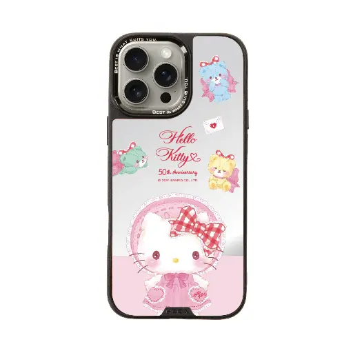 [135308016PM1] hoda殼_幻石三麗鷗銀鏡系列 iPhone16ProMax 粉紅KITTY(7545)