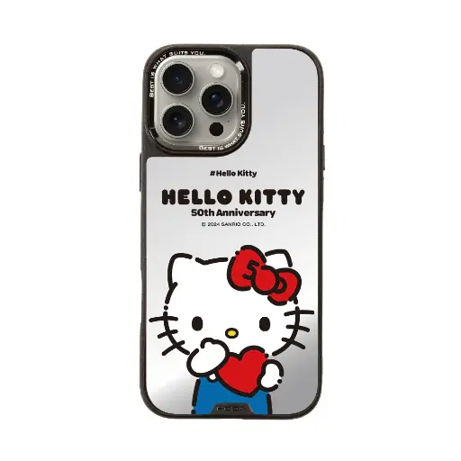 [135302016P01] hoda殼_幻石三麗鷗銀鏡系列 iPhone16Pro 愛心KITTY(7613)
