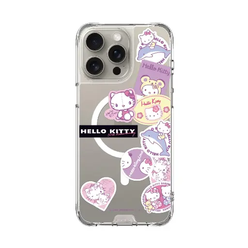 [131311116PM1] hoda殼_晶石磁吸三麗鷗系列透明 iPhone16ProMax 紫戀KITTY (8108)