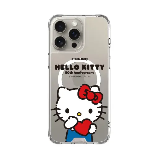 [131302116PM1] hoda殼_晶石磁吸三麗鷗系列透明 iPhone16ProMAax 愛心KITTY (8146)
