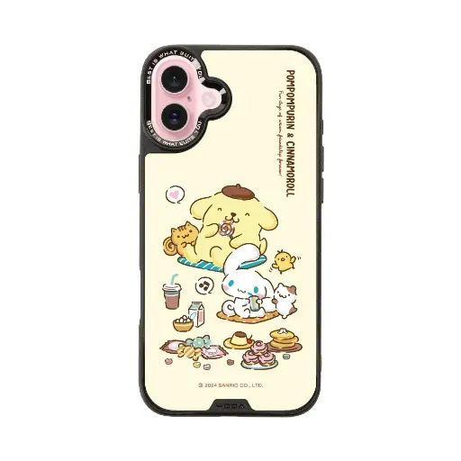 [133415016PL1] hoda殼_幻石三麗鷗玻璃系列 iPhone16Plus 午茶派對 (8849)
