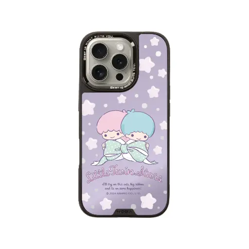 [133422016PM1] hoda殼_幻石三麗鷗玻璃系列 iPhone16ProMax 蝴蝶結kiki&lala (9143)