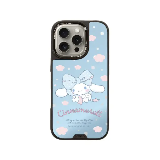 [133423016P01] hoda殼_幻石三麗鷗玻璃系列 iPhone16Pro 蝴蝶結大耳狗 (9174)