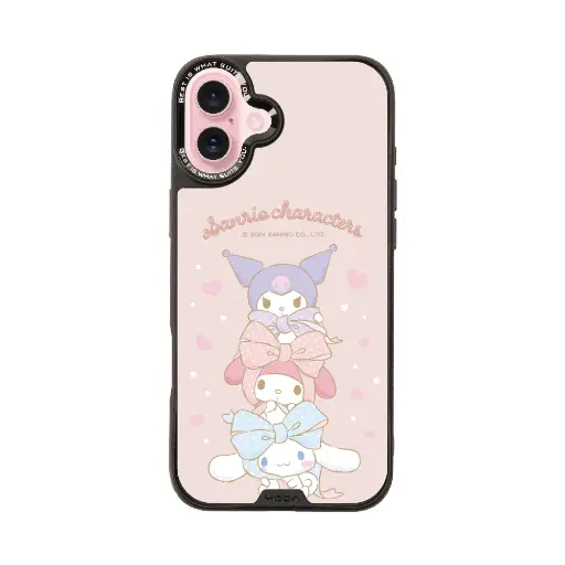 [133427016PL1] hoda殼_幻石三麗鷗玻璃系列 iPhone16Plus 繽紛物語 (9327)