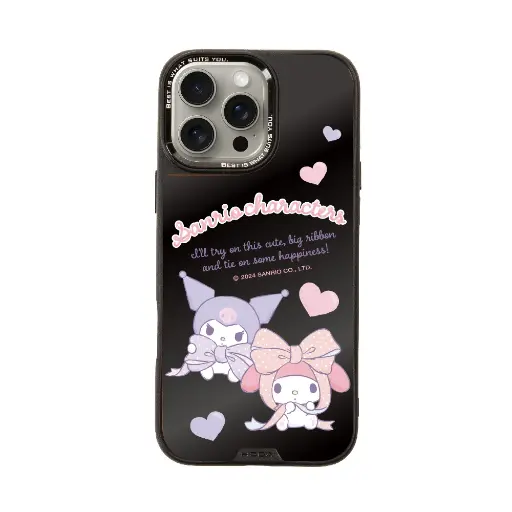 [134416016PM1] hoda殼_幻石三麗鷗黑鏡系列 iPhone16ProMax 心心相遇 (9464)