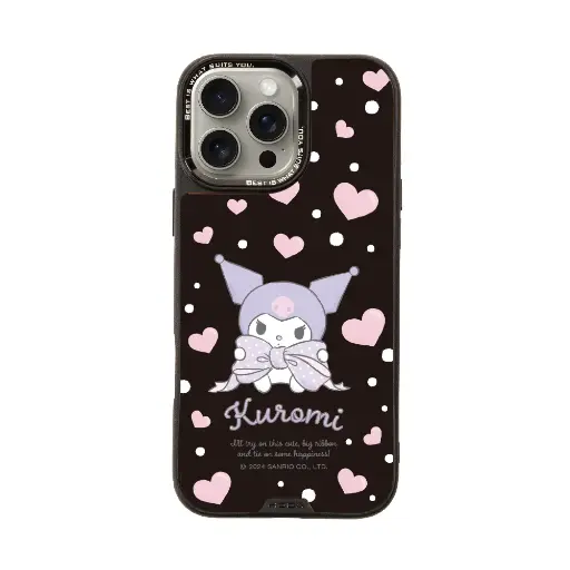 [134426016PM1] hoda殼_幻石三麗鷗黑鏡系列 iPhone16ProMax 蝴蝶結酷洛米 (9860)