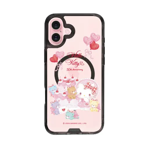 [131309216PL1] hoda殼_晶石磁吸三麗鷗系列透黑 iPhone16Plus 派對KITTY (2684)