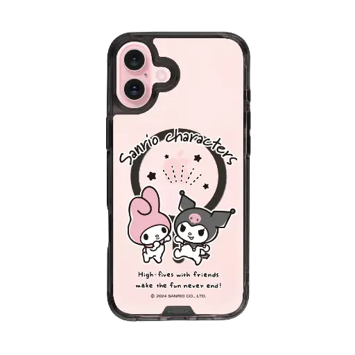 [131420216PL1] hoda殼_晶石磁吸三麗鷗系列透黑 iPhone16Plus 美樂蒂遇見酷洛米 (2691)