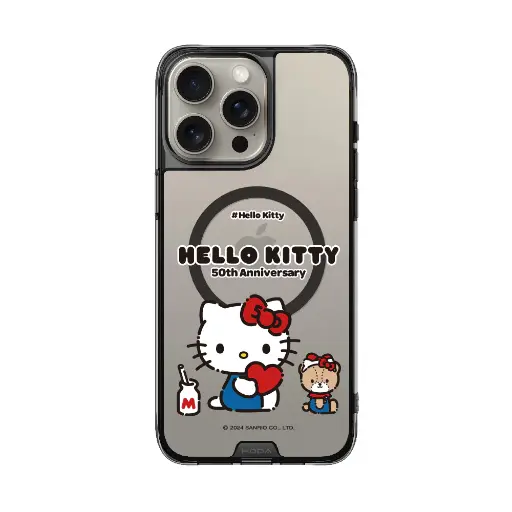 [131301216PM1] hoda殼_晶石磁吸三麗鷗系列透黑 iPhone16ProMax KITTY與泰迪 (2875)