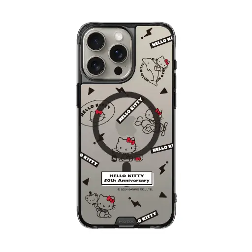 [131307216PM1] hoda殼_晶石磁吸三麗鷗系列透黑 iPhone16ProMax 簡約KITTY (3094)