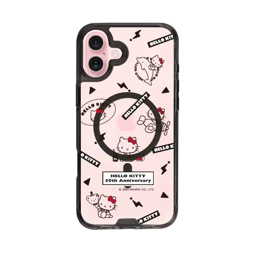 [131307216001] hoda殼_晶石磁吸三麗鷗系列透黑 iPhone16 簡約KITTY (3551)