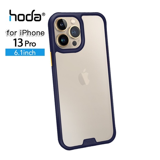 [025262136301] hoda殼_柔石軍規_iPhone13Pro寶石藍(524)