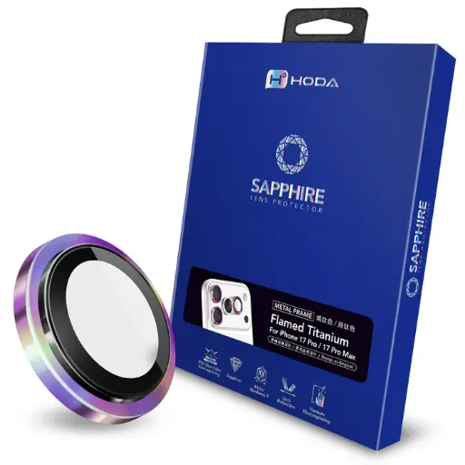 [018570000801] hoda_藍寶石鏡頭貼 iPhone17Pro/17ProMAX 燒鈦色 (407)