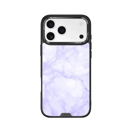 [133105017PM1] HODA殼_幻石玻璃防摔殼 iPhone17ProMAX 紫大理石紋 (358)