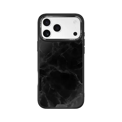 [133107017PM1] HODA殼_幻石玻璃防摔殼 iPhone17ProMAX 黑大理石紋 (372)